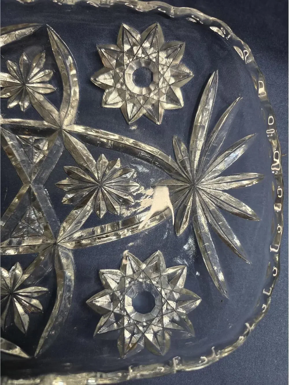 EAPC Hostess Tray 12 x 6 in. Anchor Hocking Early American Prescut Star of David